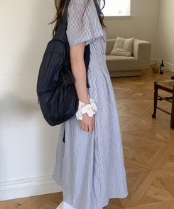 ヘアアクセサリー パンチングヘアシュシュ WHITE