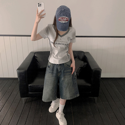 半袖Tシャツ バイカラーライン半袖Tシャツ GREY