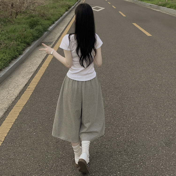 버뮤다 벌룬 와이드팬츠 7부 8부 반바지 여름 트레이닝 숏팬츠 그레이