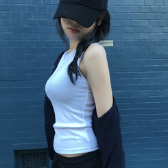 ベーシックホルターキャミソール(8color) WHITE