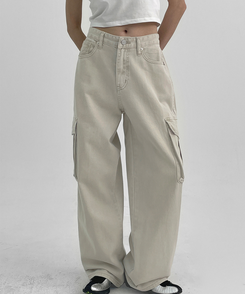 ダイイングカーゴコットンパンツ CREAM