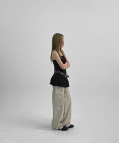 ダイイングカーゴコットンパンツ CREAM