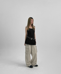 ダイイングカーゴコットンパンツ CREAM