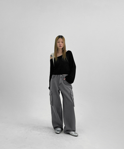 ダイイングカーゴコットンパンツ CHARCOAL