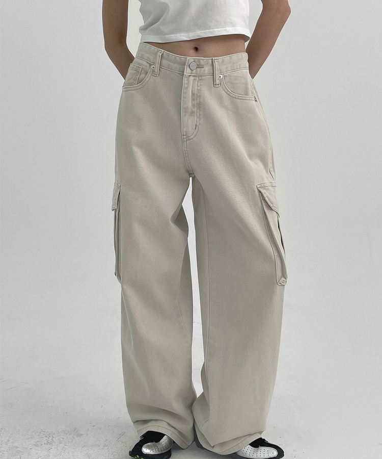 ダイイングカーゴコットンパンツ CREAM