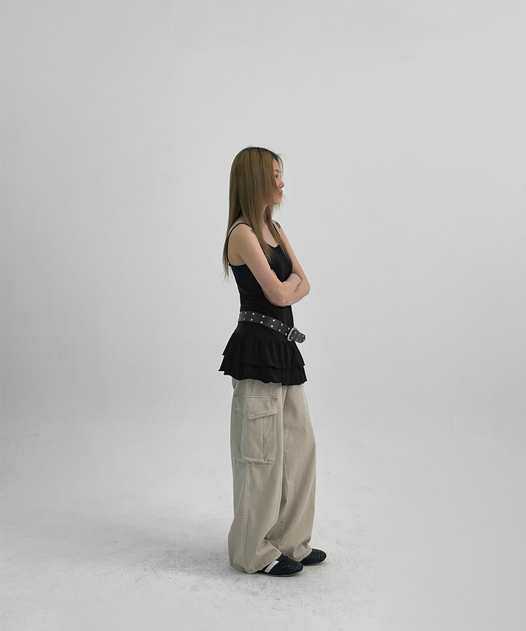 ダイイングカーゴコットンパンツ CREAM