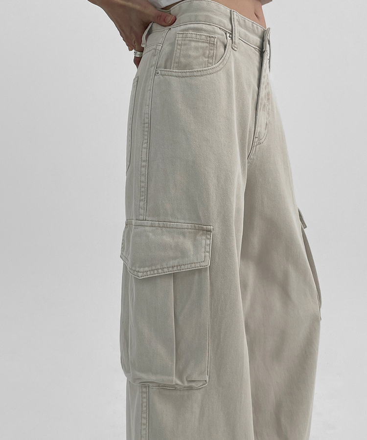 ダイイングカーゴコットンパンツ CREAM