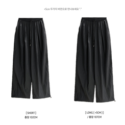 パンツ 【丈別】ツーピンタックナイロンワイドパンツ