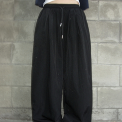 パンツ 【丈別】ツーピンタックナイロンワイドパンツ BLACK