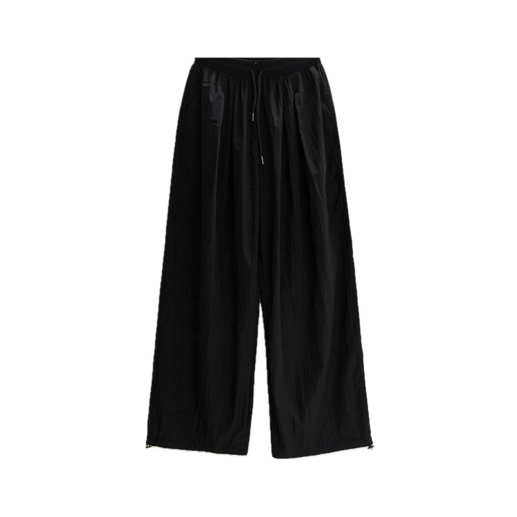 【丈別】ツーピンタックナイロンワイドパンツ
