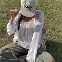 カーディガン レイヤードリネンカーディガン(7color) IVORY