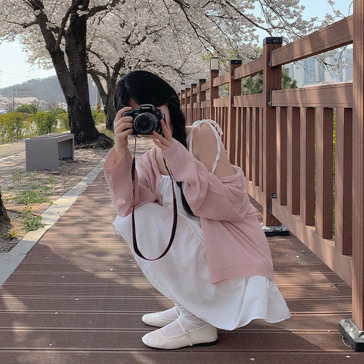 レイヤードリネンカーディガン(7color) PINK