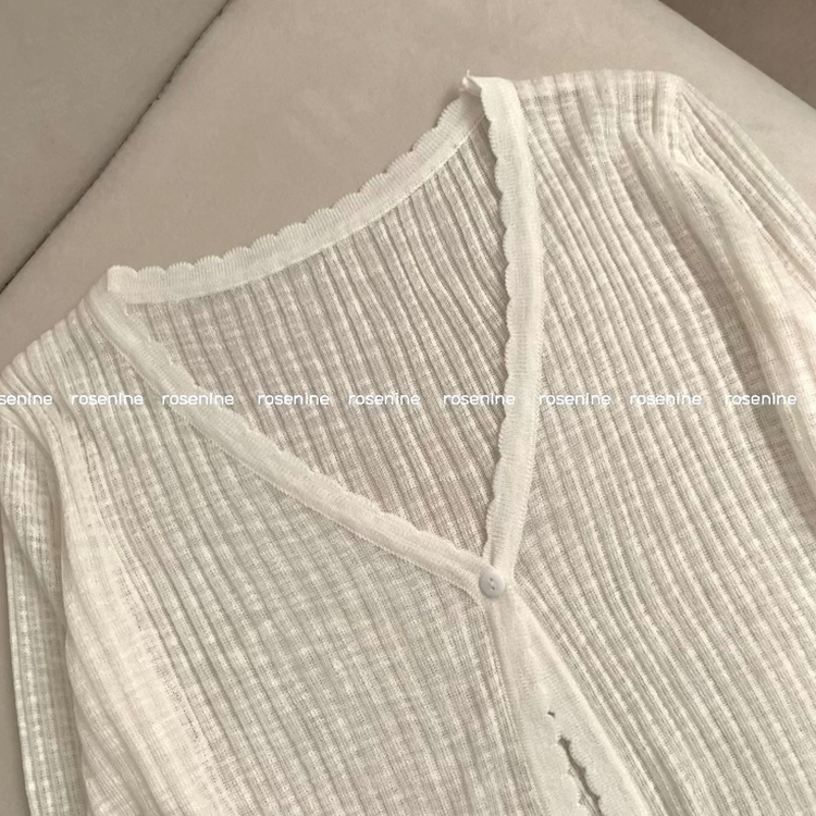 シースルークロップボタンカーディガン(5color)