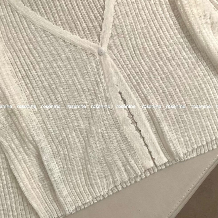 シースルークロップボタンカーディガン(5color)