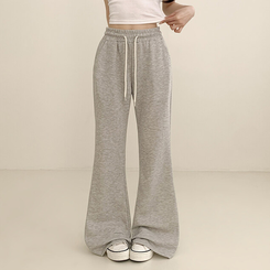 トレーニングパンツ 【丈別】ハイウエストブーツカットトレーニングパンツ(6color) GREY