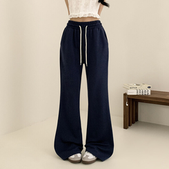 トレーニングパンツ 【丈別】ハイウエストブーツカットトレーニングパンツ(6color) NAVY