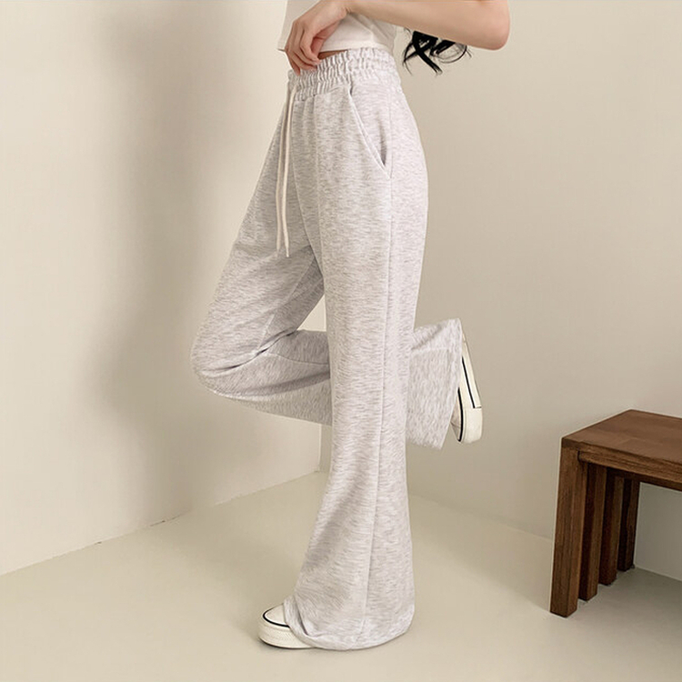 【丈別】ハイウエストブーツカットトレーニングパンツ(6color) WHITE