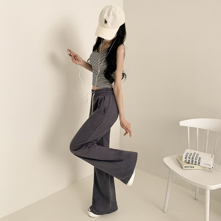 【丈別】ハイウエストブーツカットトレーニングパンツ(6color) CHARCOAL