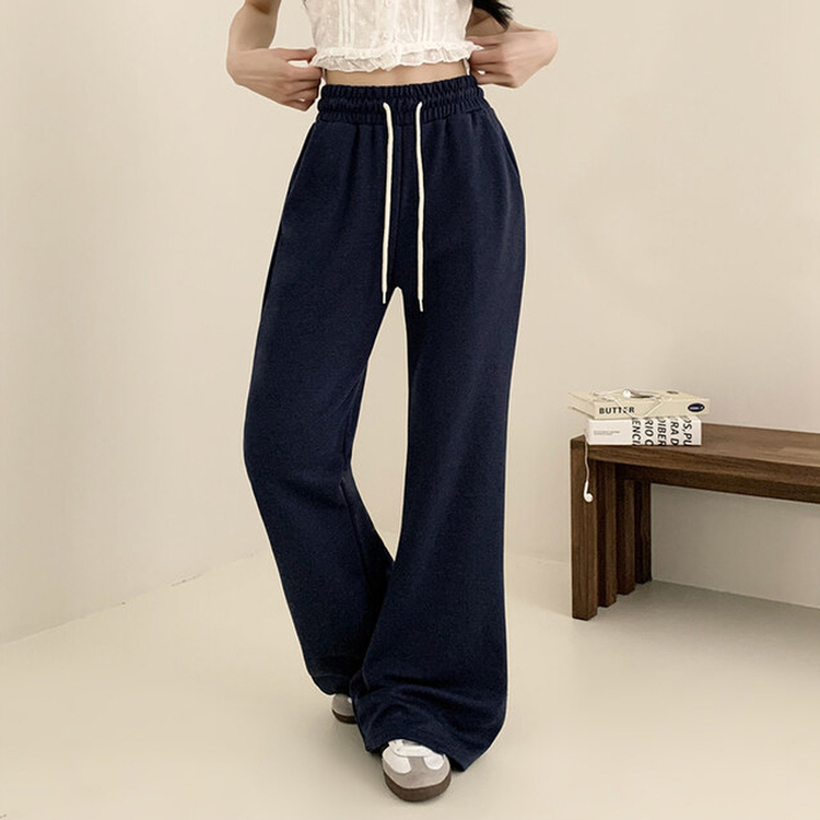 【丈別】ハイウエストブーツカットトレーニングパンツ(6color) NAVY