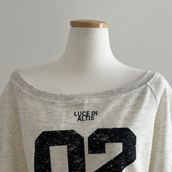 ナンバーオフクロップ半袖Tシャツ