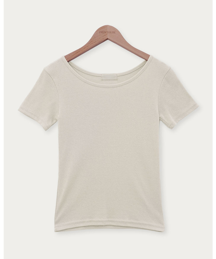 ラウンドスリムコットン半袖Tシャツ(9color)