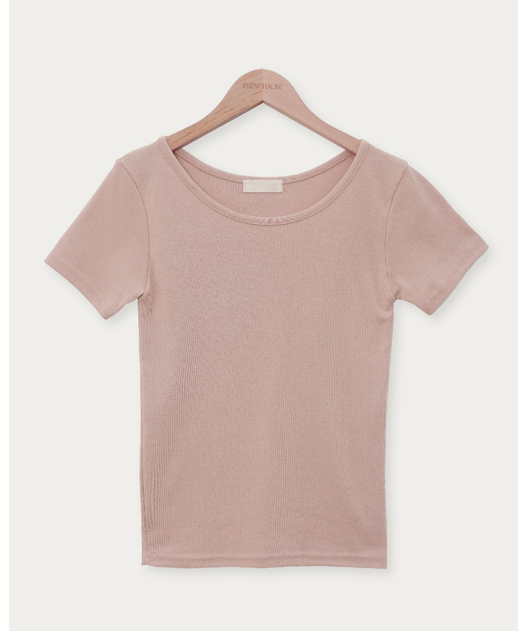 ラウンドスリムコットン半袖Tシャツ(9color)