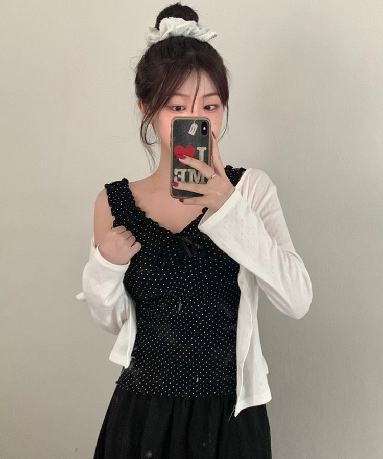 シャーリングリボンキャミソールトップス　フィオリリー　fioliliy Shirring Ribbon Camisole Tops | Puff designs パフデザインズ