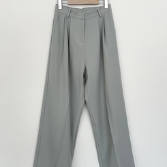 スラックス 【丈別】ピンタックワイドスラックス(5color)