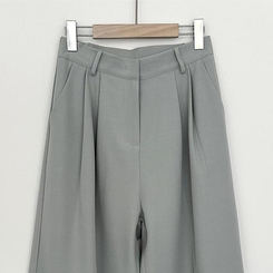 スラックス 【丈別】ピンタックワイドスラックス(5color)
