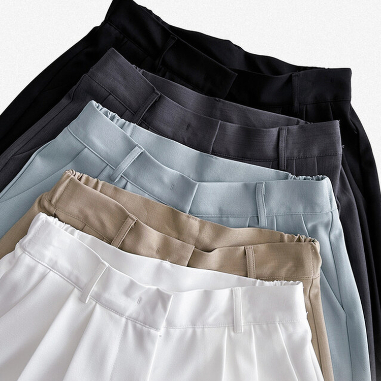【丈別】ピンタックワイドスラックス(5color)