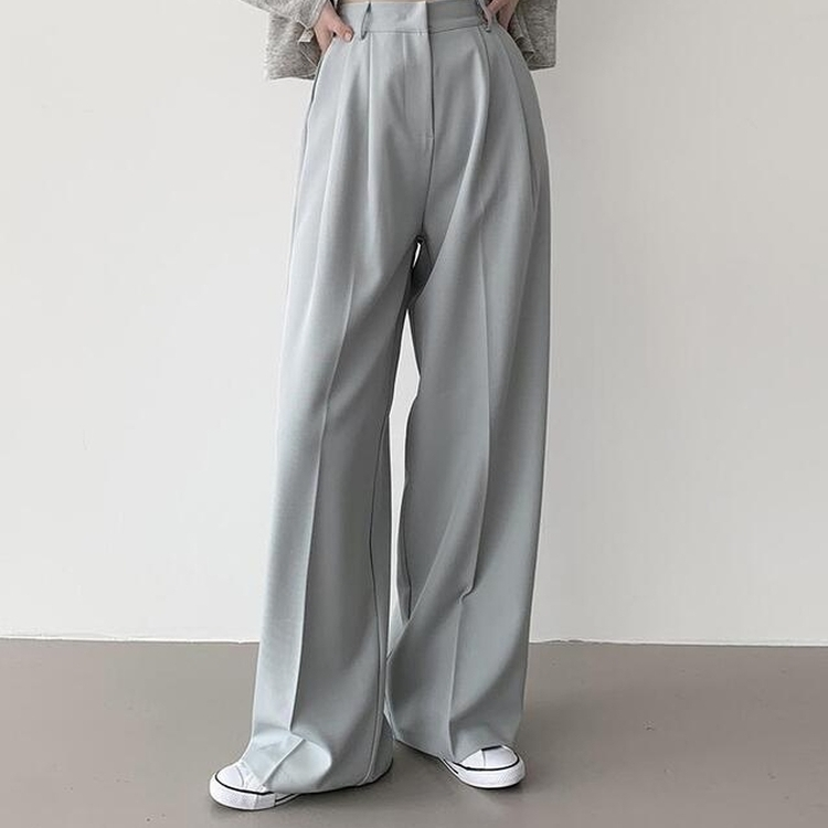 【丈別】ピンタックワイドスラックス(5color) SKY BLUE