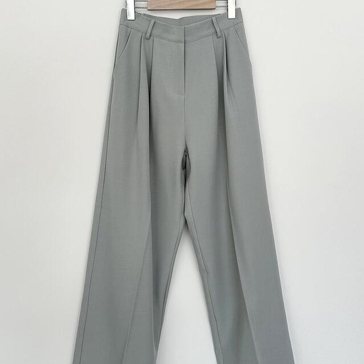 【丈別】ピンタックワイドスラックス(5color)