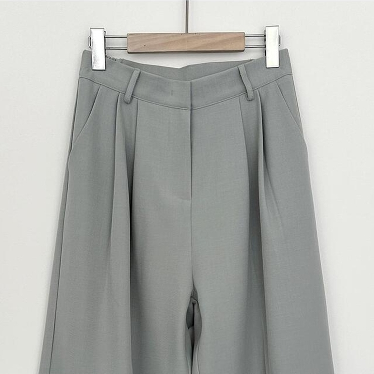 【丈別】ピンタックワイドスラックス(5color)