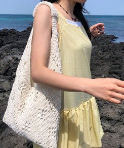バッグ サマーネットショルダーバッグ IVORY