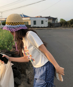 半袖Tシャツ レタリングクロップ半袖Tシャツ IVORY