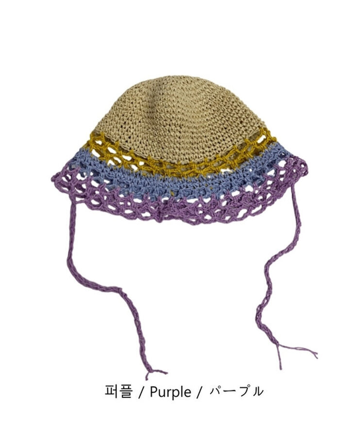 レインボー麦わら帽子