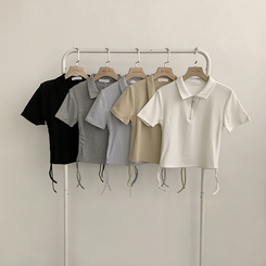 半袖Tシャツ サイドシャーリング半袖Tシャツ(5color)