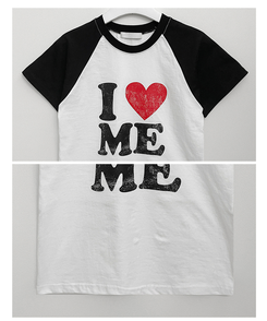 半袖Tシャツ アイラブバイカラー半袖Tシャツ