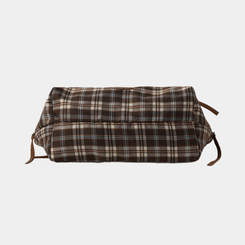 バッグ チェックバックルビッグショルダーバッグ BROWN