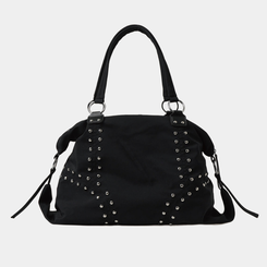 バッグ スタッドビッグショルダーバッグ BLACK