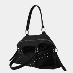 バッグ スタッドビッグショルダーバッグ BLACK