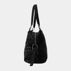 バッグ スタッドビッグショルダーバッグ BLACK