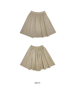 シャーリングコットンミディスカート