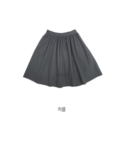 シャーリングコットンミディスカート