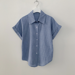 シャツ ロールアップチェックシャツ