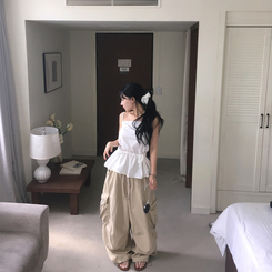 カーゴバルーンワイドパンツ BEIGE