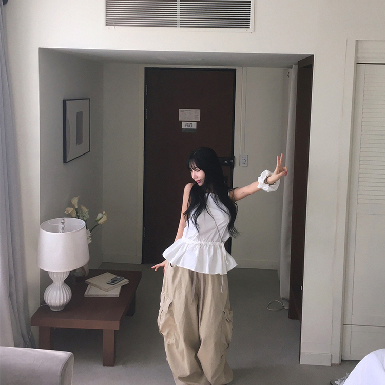 カーゴバルーンワイドパンツ BEIGE