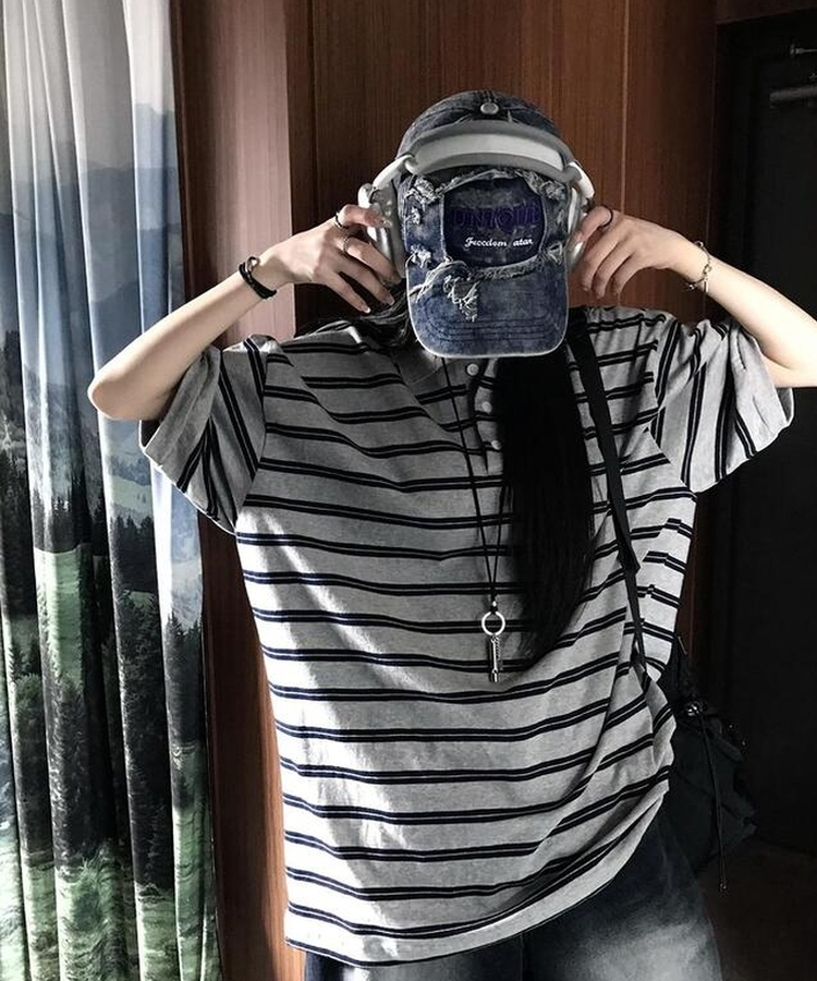 ベースラグビー半袖Tシャツ(5color) GREY