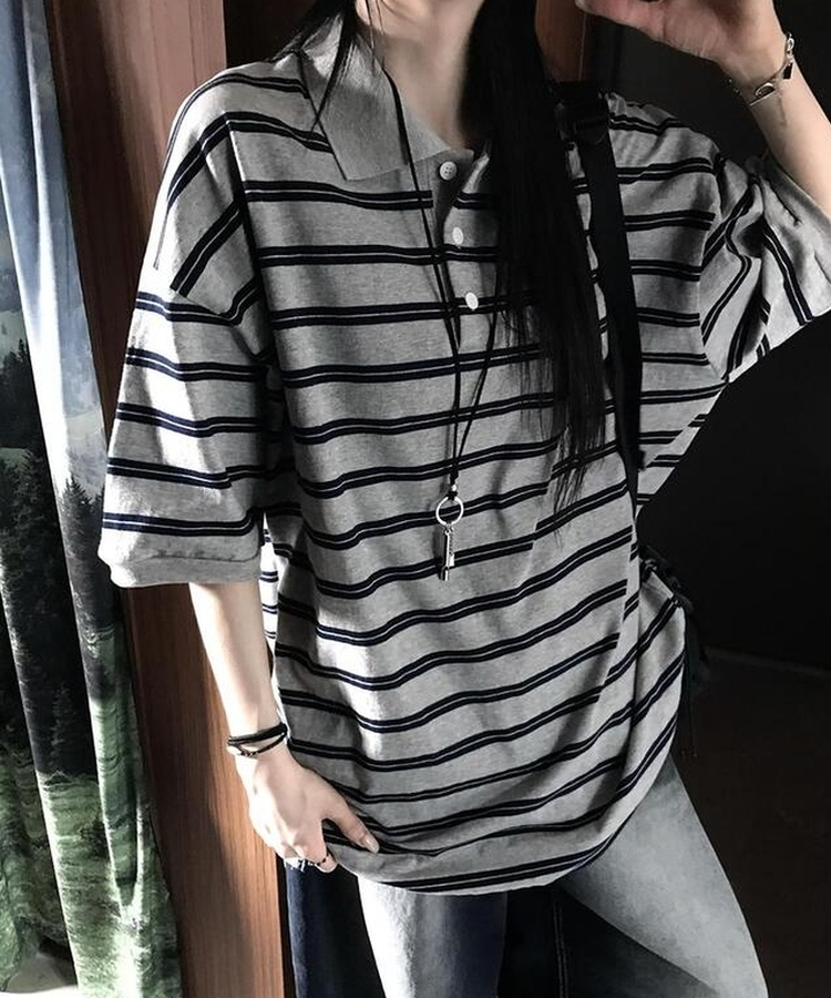 ベースラグビー半袖Tシャツ(5color) GREY