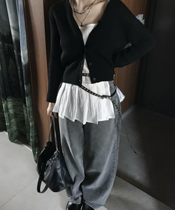 ファッション雑貨 レイヤードダブルベルト BLACK